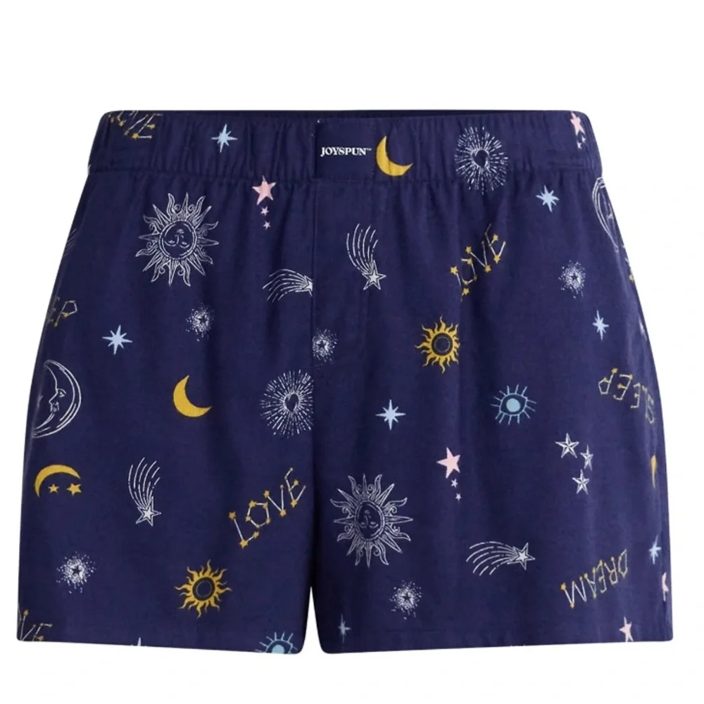 Joyspun Women's Flannel Pajama Boxer Shorts